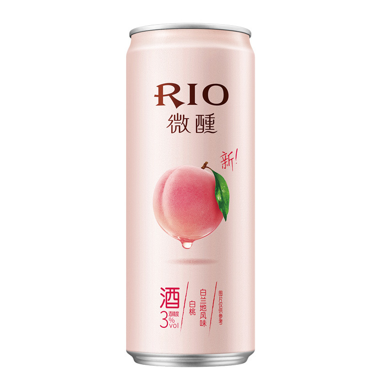 锐澳(RIO)洋酒 鸡尾酒 预调酒 乳酸菌+白桃+百香果+玫瑰荔枝味330ml*8罐