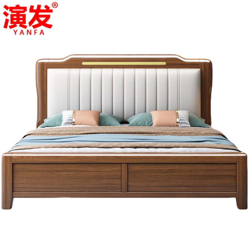 演发 木床+床垫 1.5米 套高清大图