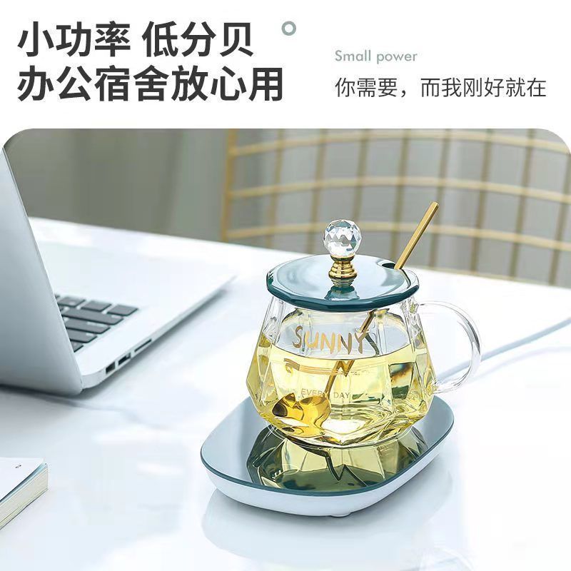 平盖绿色lucky 快递泡沫包装 恒温玻璃杯子透明带把咖啡杯情侣水杯女家用茶杯伴手礼马克杯带盖