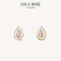 LOLA ROSE 罗拉玫瑰 新款水滴系列小众轻奢短款耳饰女耳钉