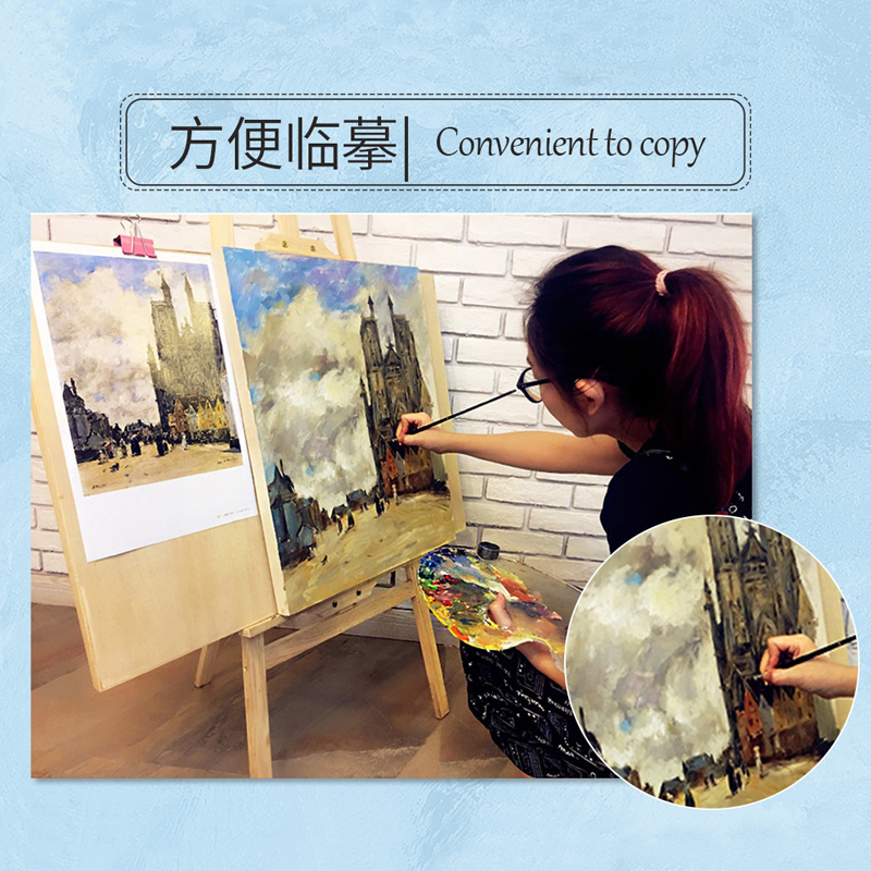 [醉染正版]西方绘画大师作品集:梵高+莫奈+克里姆特+风景+花卉+人物+装饰+静物+建筑(套装9册)临摹装饰画单页散装卡高清大图