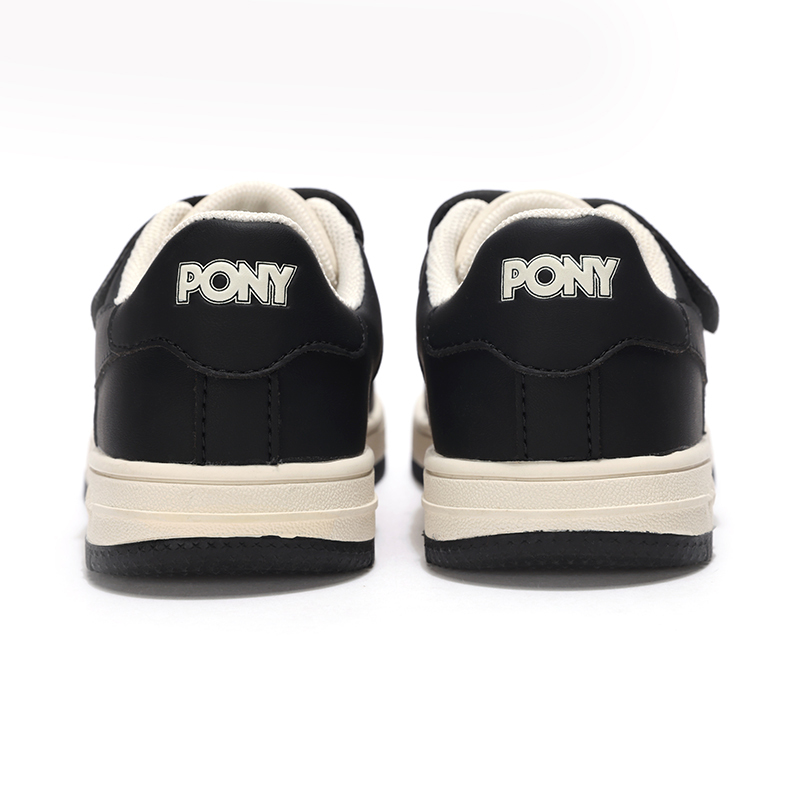 PONY KIDS经典系列黑色中大童板鞋秋233K1ST51BK