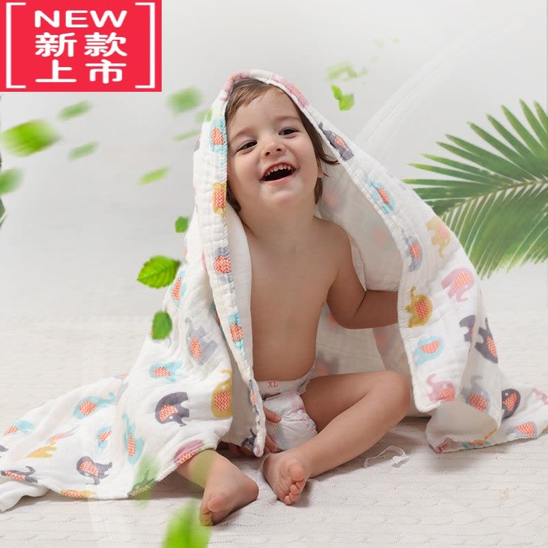 可莉允纱布浴巾新生婴儿大毛巾被夏天儿童宝宝专用品小孩盖毯子薄款图片
