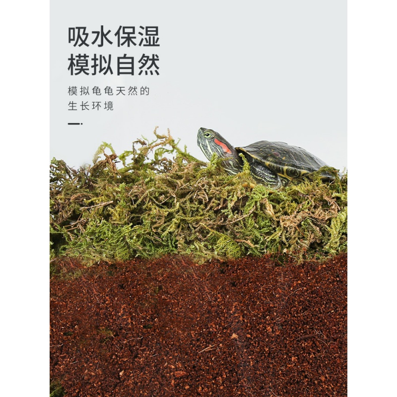 乌龟冬眠用品巴西龟爬宠椰土苔藓椰砖沙爬虫箱垫材过冬土高清大图