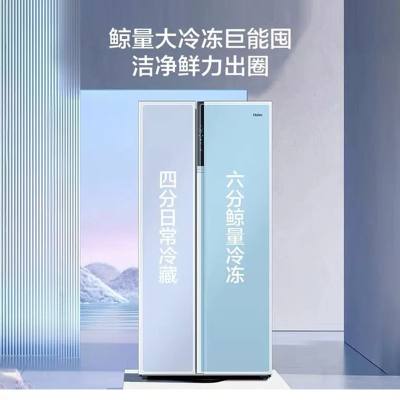 海尔(Haier) 对开门冰箱 621L对开双开门大容量 风冷无霜 一级能效白色家用BCD-621WLHSS95W9U1