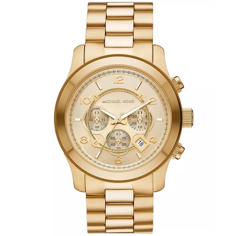 Michael Kors 金tone不锈钢计时码表腕表mm男女通用都市潮流防水高清大图