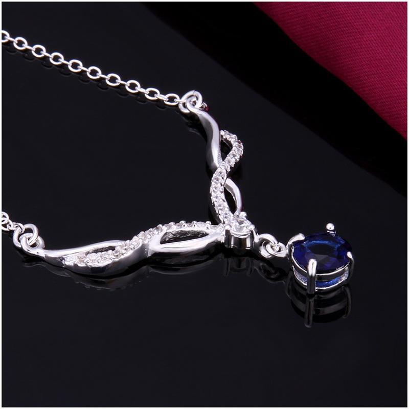 N534 Women Silver Necklace 镀925纯银女项链日韩版锁骨链潮人送女朋友七夕情人节礼物