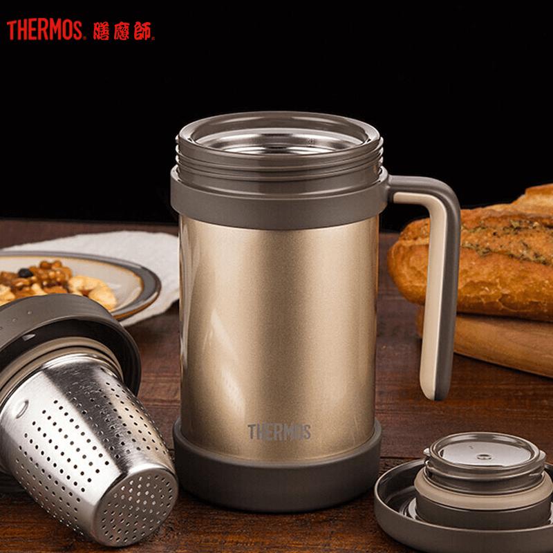 膳魔師(THERMOS)保温杯TCMF-501办公杯膳魔师304不锈钢500ML可拆卸不锈钢茶漏水杯泡茶杯长效保温/通用