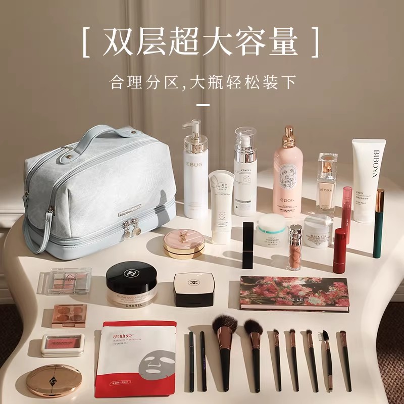 化妆包收纳袋女新款便携式洗漱化妆品大容量出差旅行高端包包1085高清大图