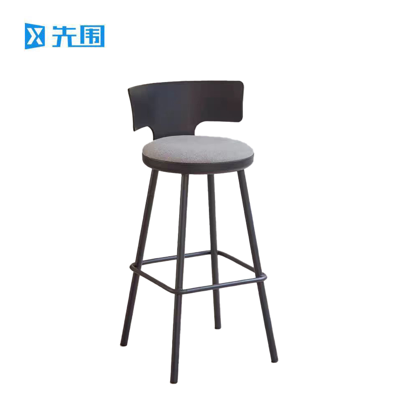 先围 高脚凳 黑41*41*92cm 把高清大图