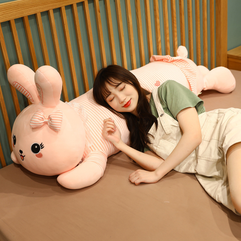 心向绒可爱超软粉色趴兔抱枕女生睡觉毛绒玩具布娃娃超萌儿童生日礼物