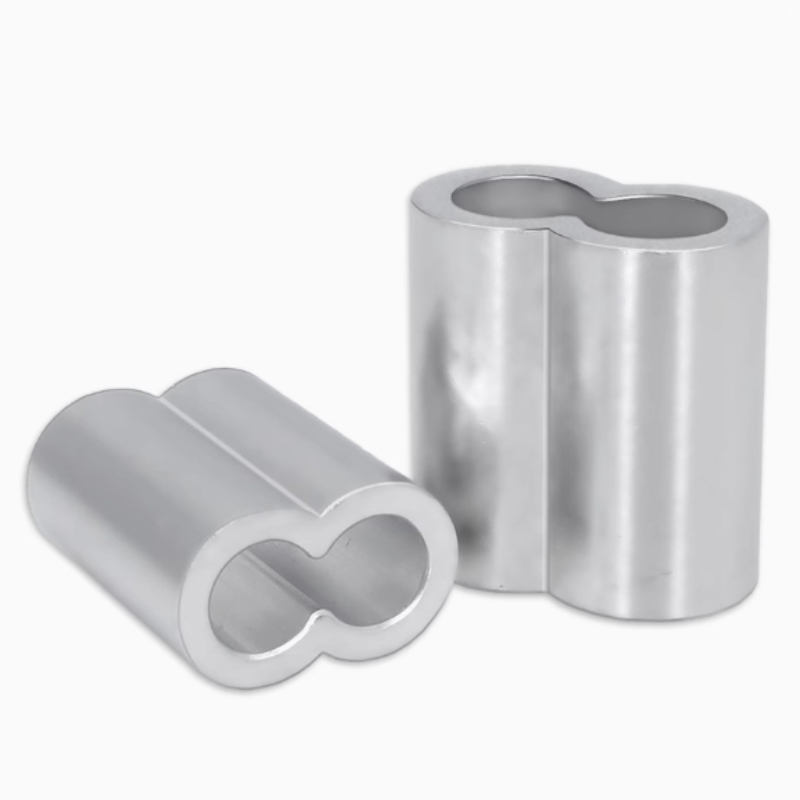 新凯益 钢丝绳用8字形铝套铝夹头 8字铝套M1.5 个高清大图