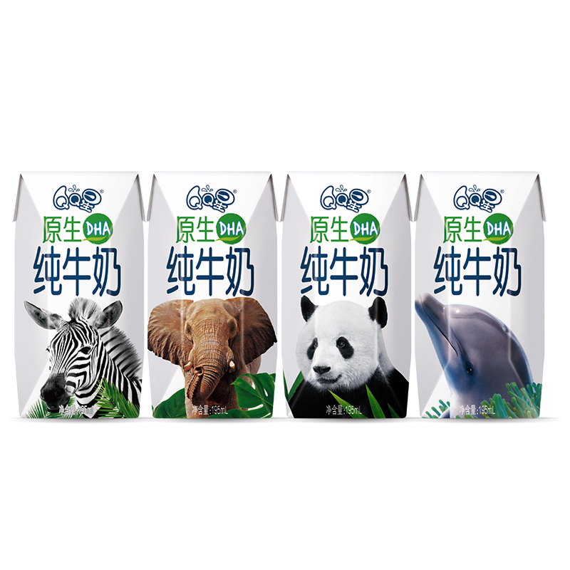 伊利QQ星DHA纯牛奶195mL*12