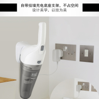 美国百得(blackdecker)家用干湿两用无线手持吸尘器 锂电充电 强力大吸力小型吸尘机白色WD7201W-A9