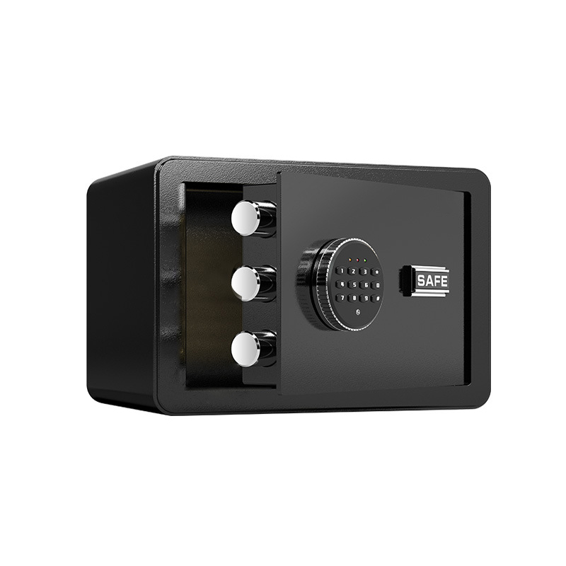 臻远 ZY40618085 小型保险柜密码保险箱全钢防盗保管箱 20cm黑色电子密码款