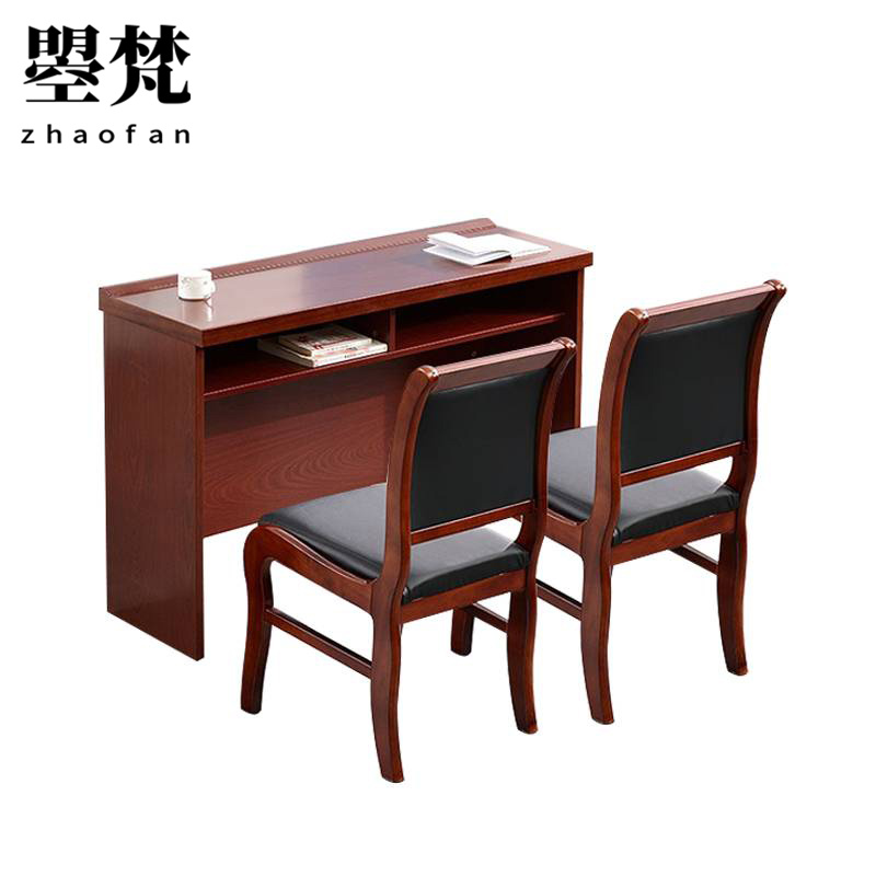 曌梵会议桌学习桌1.4米+两凳张高清大图