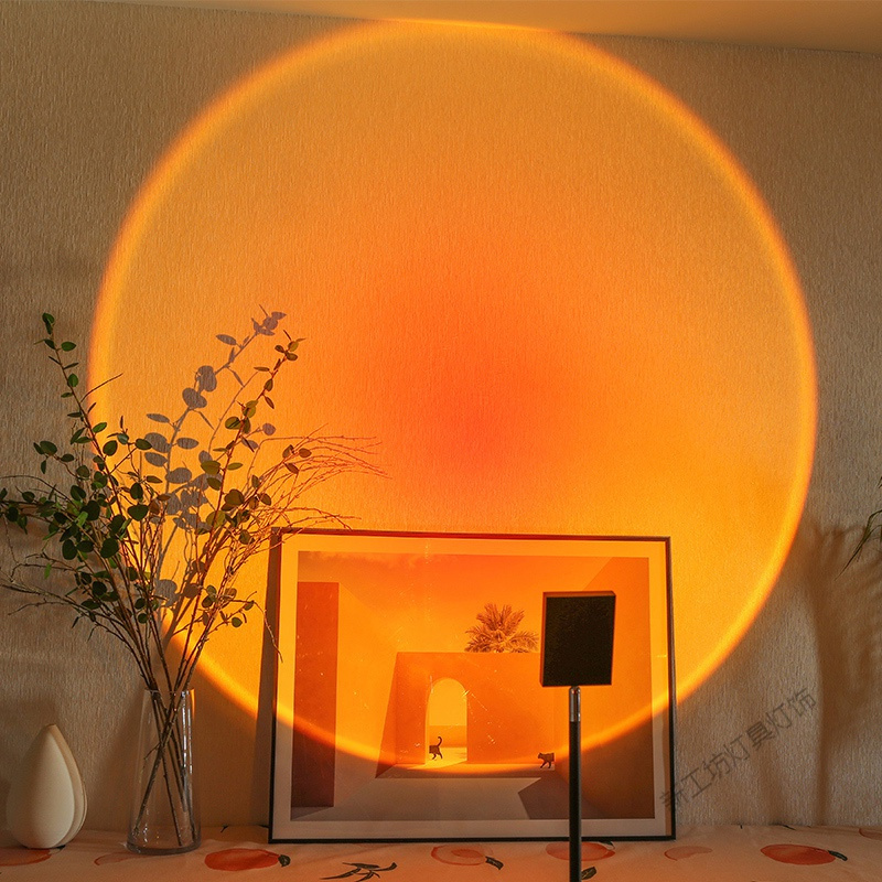 苏宁放心购落日灯网红夕阳灯落地台灯客厅卧室投影日不落灯创意艺术