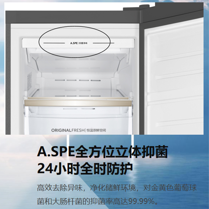 卡萨帝(Casarte)227升家用立式冰柜冷柜冷藏冷冻柜冰箱 风冷无霜 -40℃细胞级深冷 BD-227WGCEGU1