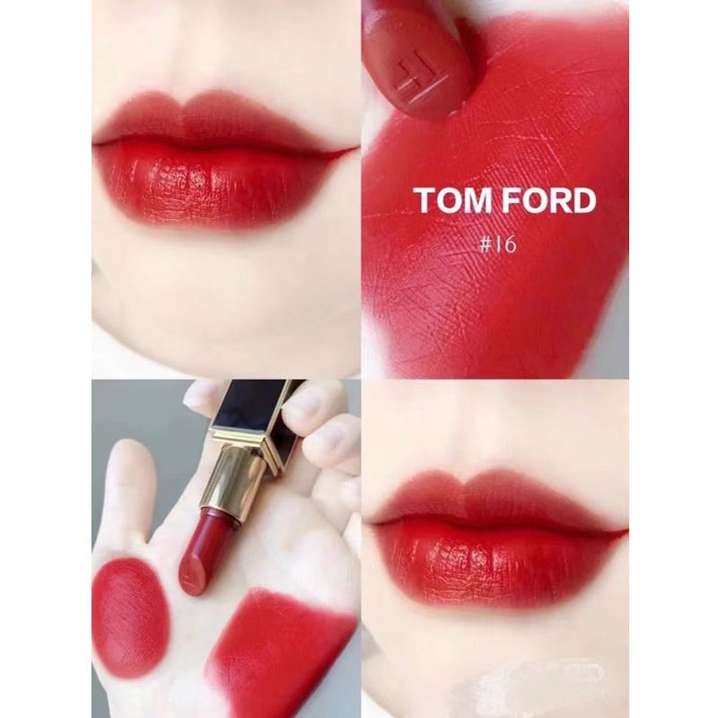 Tom Ford汤姆福特 TF口红 烈焰幻魅唇膏16 1g小样经典黑管番茄红高清大图
