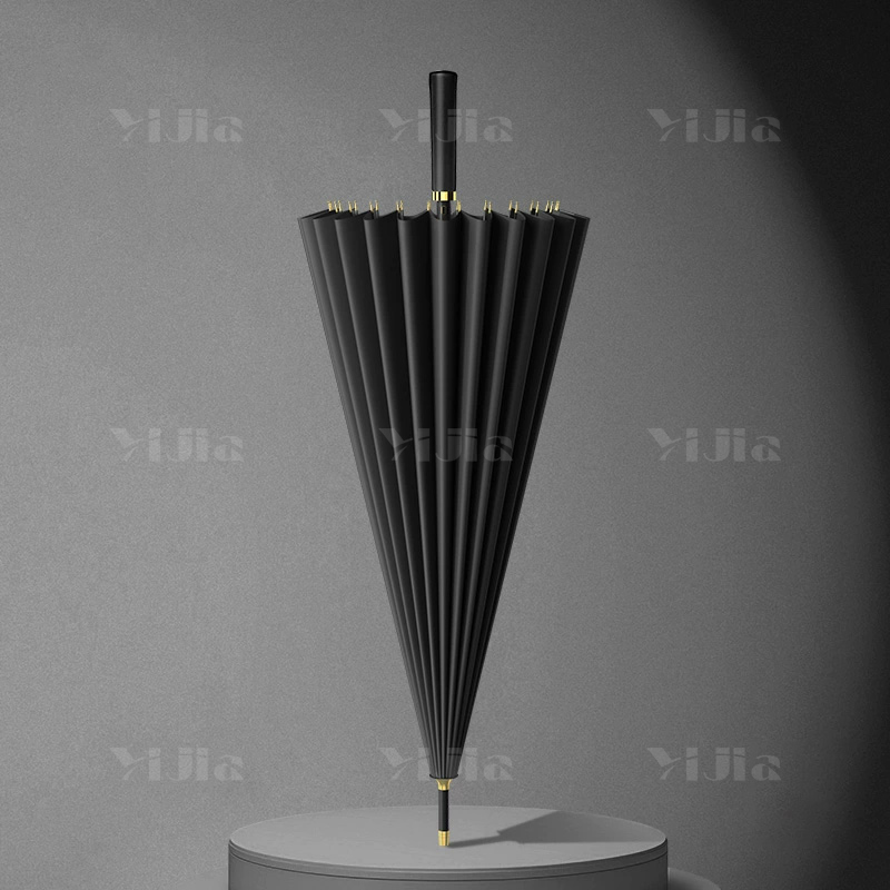 翌嘉 YJ5081615 雨伞 可定制logo可印图案 24骨 黑色 10把起订高清大图