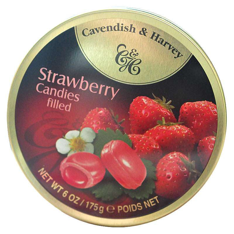 嘉云糖草莓味夹心175g罐