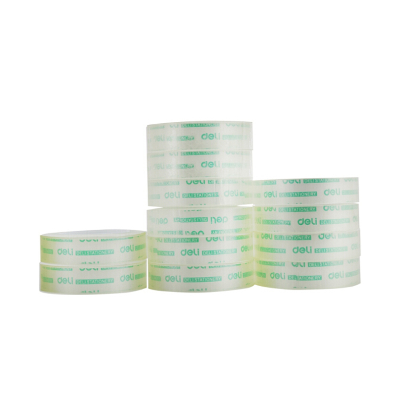 得力(deli)透明高粘文具胶带/小胶带 12mm*30y(27.4m/卷)12卷/筒