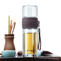 富光 G1312-220 富光逸品功夫玻璃杯双层泡茶师水杯 220ml (单位:件)