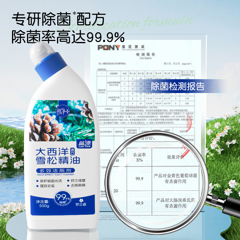 蓝漂洁厕灵洁厕液厕所马桶清洁剂强力除垢去渍去异味家用卫生间洁厕剂500g/瓶 罗兰清香 500g*1瓶高清大图