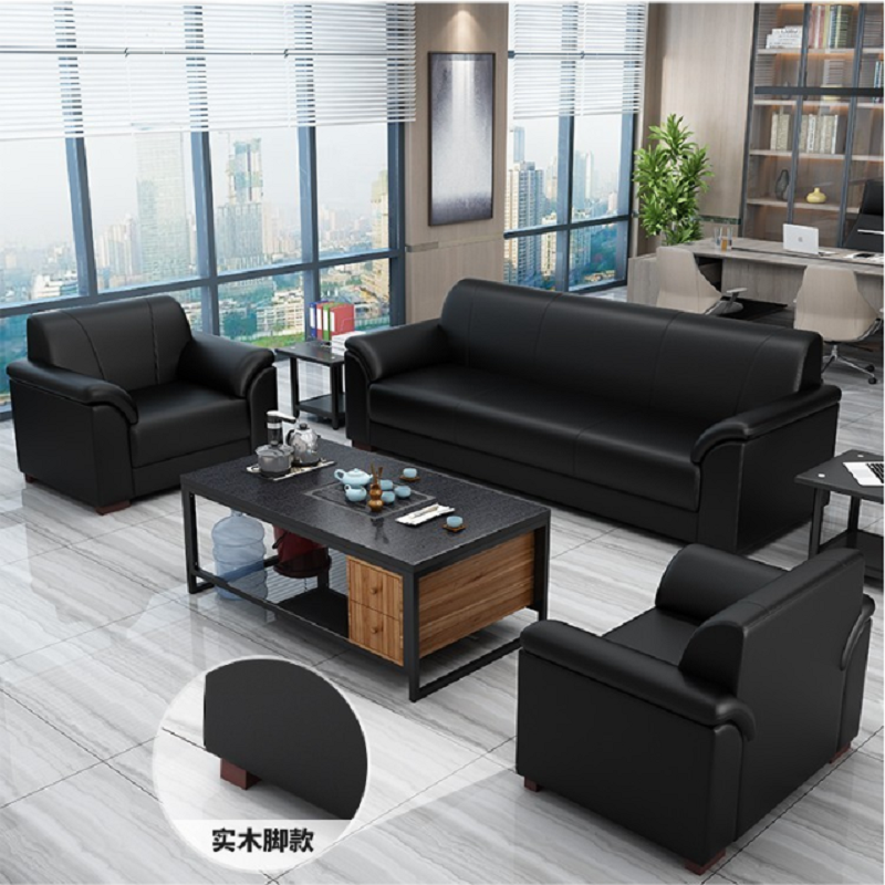 办公沙发框架为实木制作,坚固,环保,无异味,无甲醛。高清大图