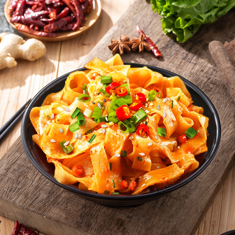 刻凡麻酱拌面108g2盒凉皮面皮干拌面泡面皮速食麻酱方便面