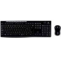 罗技(Logitech)MK270 无线键鼠套装USB接口光电家用游戏商务办公防泼溅台式机笔记本通用便携鼠标键盘 黑色