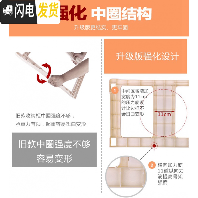 三维工匠大号欧式抽屉式收纳柜塑料婴儿童衣柜宝宝柜子储物柜整理箱五斗柜高清大图