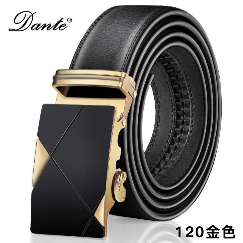 Dante 品牌荔枝纹豹头自动扣皮带男腰带时尚休闲商务百搭潮流皮带黑色系棕色系