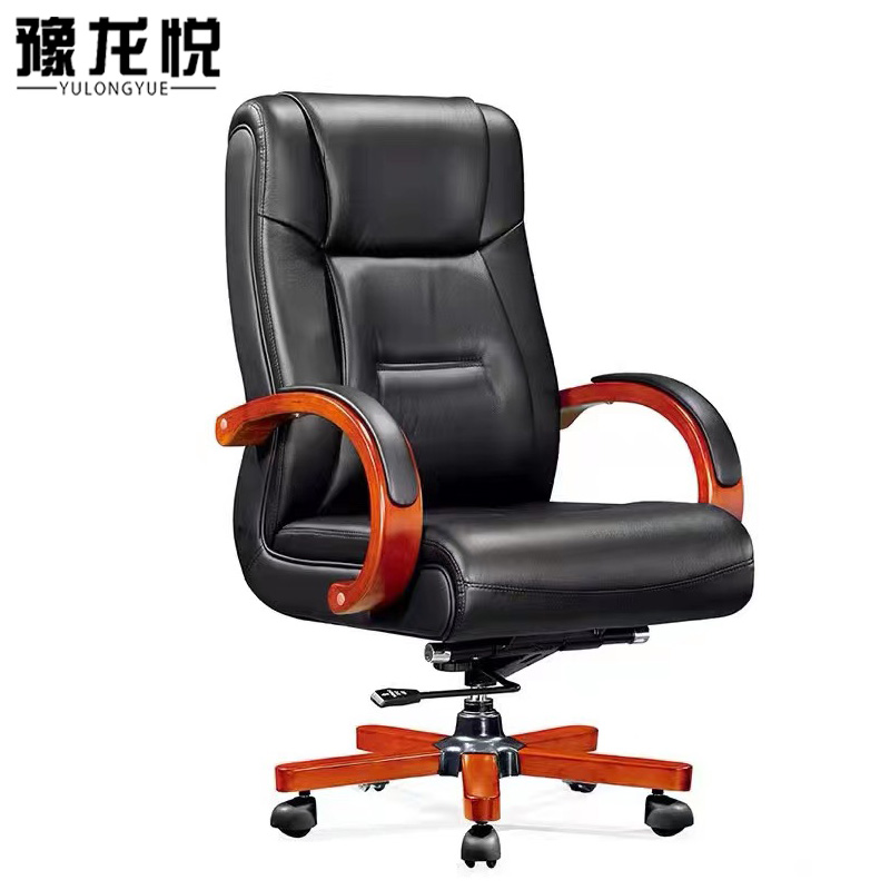 豫龙悦老板椅皮椅高清大图