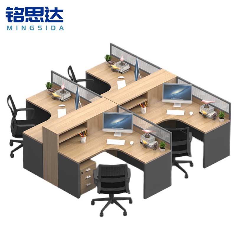 铭思达屏风办公桌出字型四人位套