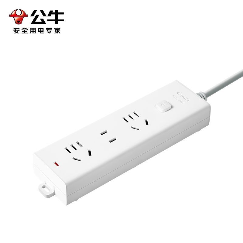 公牛(bull)GN-B9120全长1.8米三插位插座插排带线多功能家用拖接线板宿舍排插多孔位延长线插线板