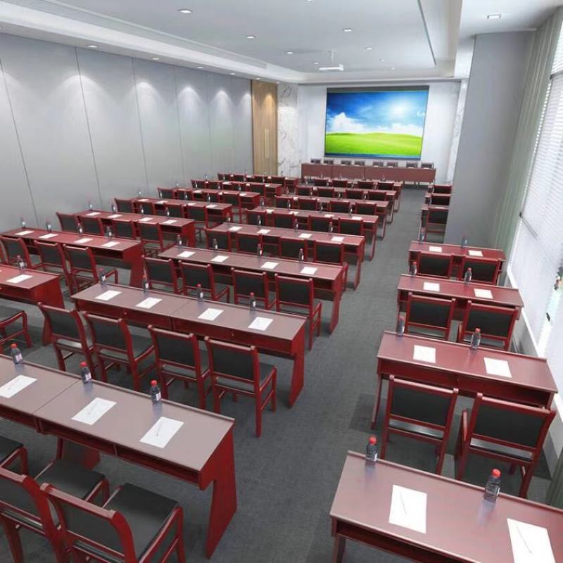 双人会议条桌1200400760油漆实木贴皮培训台接待会议长条桌国标