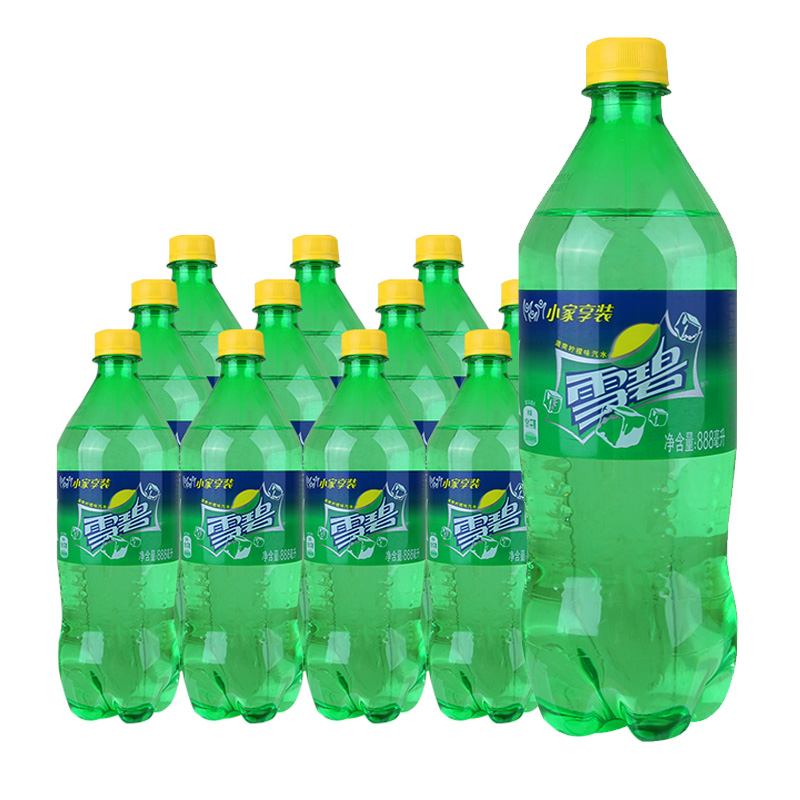 雪碧清爽柠檬味汽水888ml*12