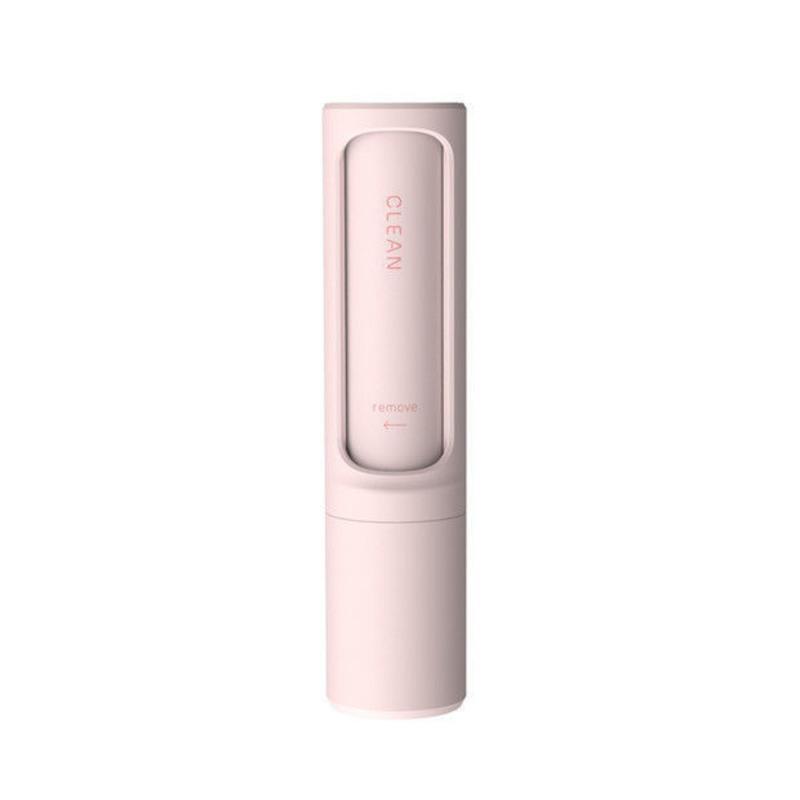 粘毛器可旋转式圆桶除毛刷滚筒粘毛器便携式迷你刷多用无需水洗 旋转粘毛器粉色