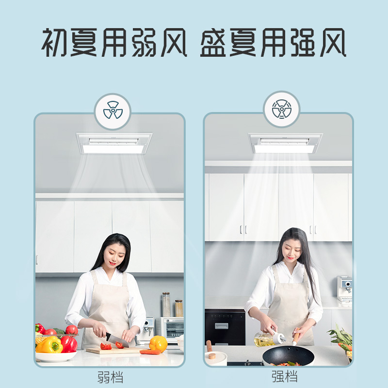 奥普凉霸K150厨房凉霸 卫生间集成吊顶嵌入吹风扇 10cm薄箱体 适配集成吊顶安装 凉爽排气 大风量