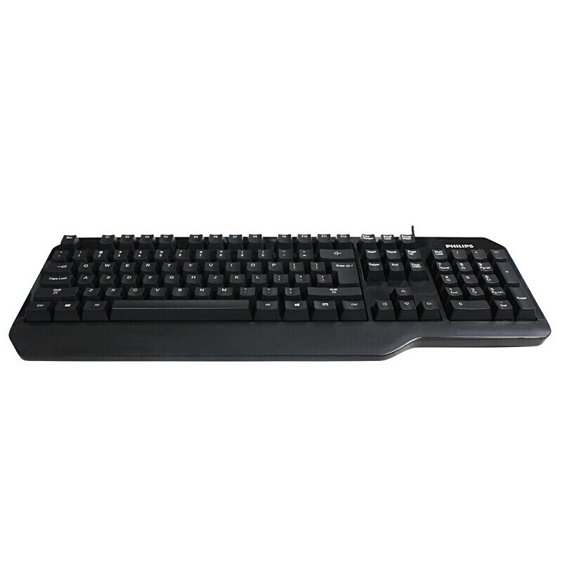 飞利浦(PHILIPS)有线键盘 SPK6202B 电脑键盘 笔记本外接键盘 usb办公键盘