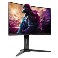 AOC显示器 27英寸电竞显示屏 曲面144hz 双HDMI 人体工学支架电脑显示器 Adaptive-Sync同步技术 C27G1