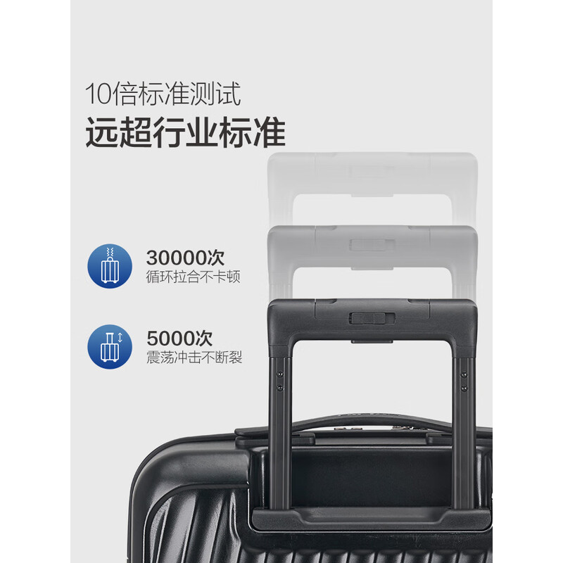 爱华仕(OIWAS)可充电皮箱旅行密码箱商务万向刹车轮登机箱 20英寸黑色 OCX6641高清大图