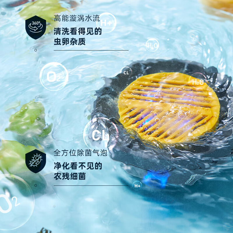 东菱(DonLim)转转果蔬清洗机家用无线便携果蔬清洗机 DL-1326 钛金灰高清大图