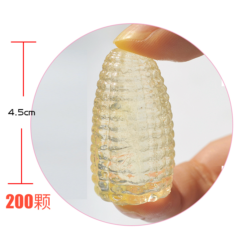 玉米糖20颗 按摩果冻螺旋果冻尖头果冻玉米杯橄榄杯果冻服务用软玉米糖跳跳糖