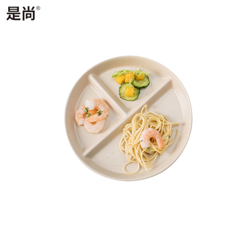 是尚 陶瓷三格盘 色釉分格盘