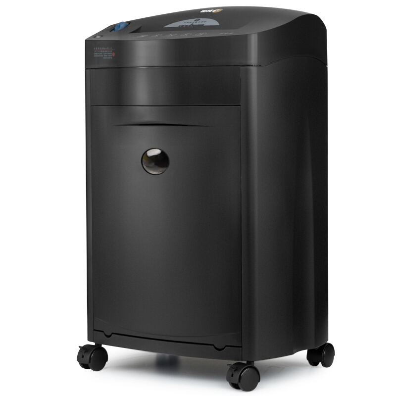 科密(Comet) 黑金刚碎纸机办公碎纸机粉碎机( 单次15张 持续40分钟 27L 可碎卡、光盘)4级保密26L 黑色