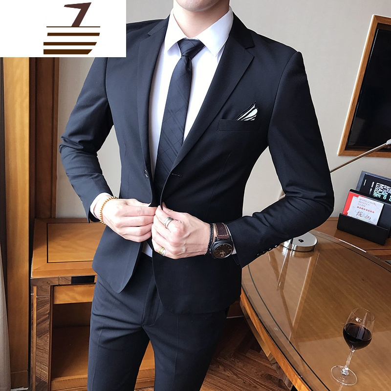 New Lake男士西服套装new Lakeles帅t小码男西服套装面试纯色修身西装 2件套矮个子s码xs工作装潮 价格图片品牌报价 苏宁易购栗凡商务专营店