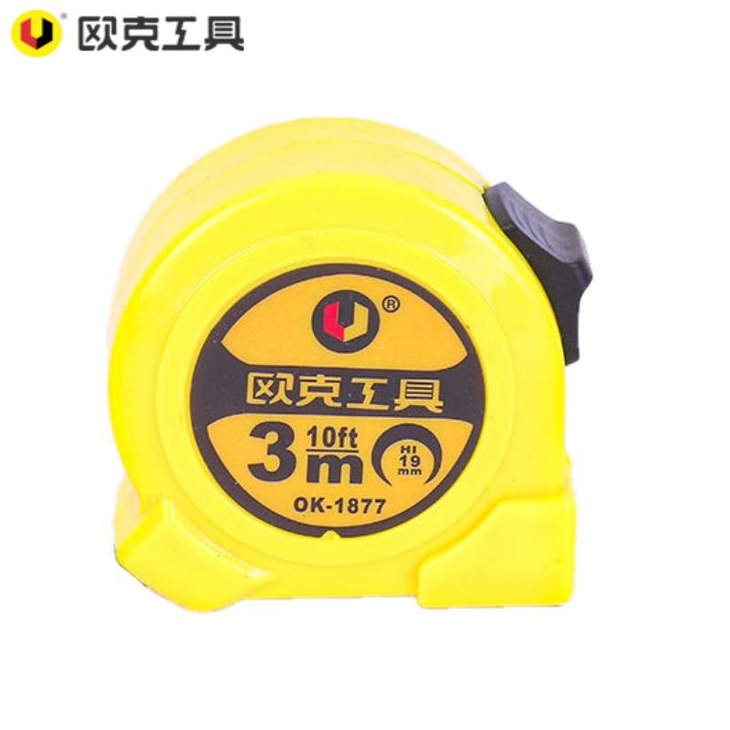 欧克 金皇钢卷尺加厚加硬耐磨防摔拉尺 3m*19mmOK-1877/把高清大图