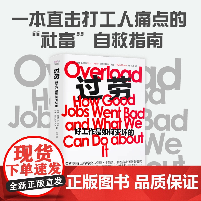 出版社]过劳 好工作是如何变坏的 艾琳·L.凯利 菲利斯·莫恩著 超负荷工作强度究竟由何而来 正版书籍中国科学技术出版社高清大图